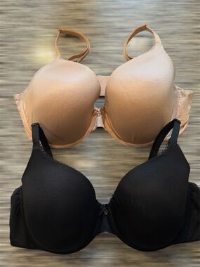 Victoria’s Secret Bra Bundle Black Nude 38DD Lightly Lined T-Shirt Bras